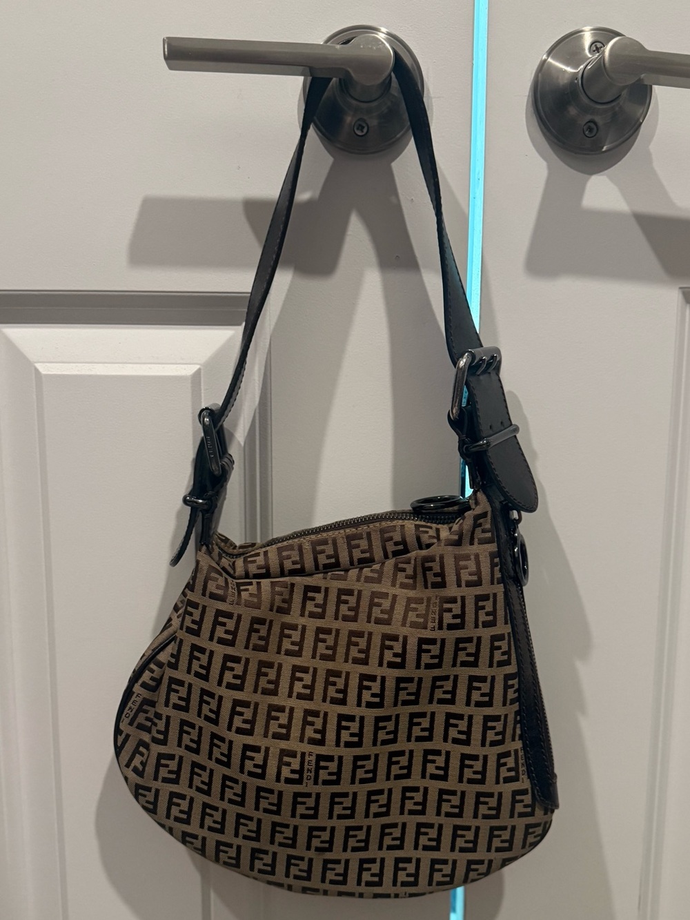 Fendi Zucca vintage Y2K monogram shoulder bag